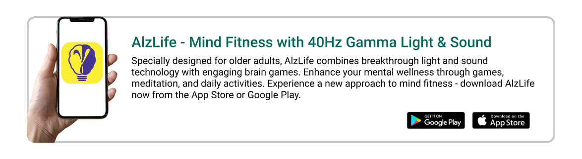 AlzLife - Mind Fitness with 40Hz Gamma Light & Sound App for older adults.